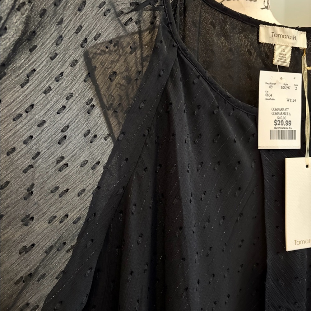 🔸 Stylish Black Sheer Blouse - Picture 3 of 4